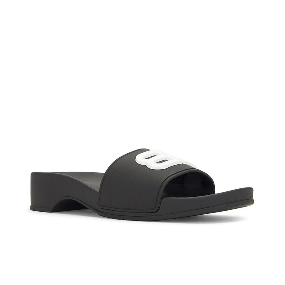 Balenciaga Women's Rubber 'BB' Clog Pool Slides in Black
